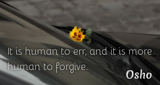 It is more human to forgive