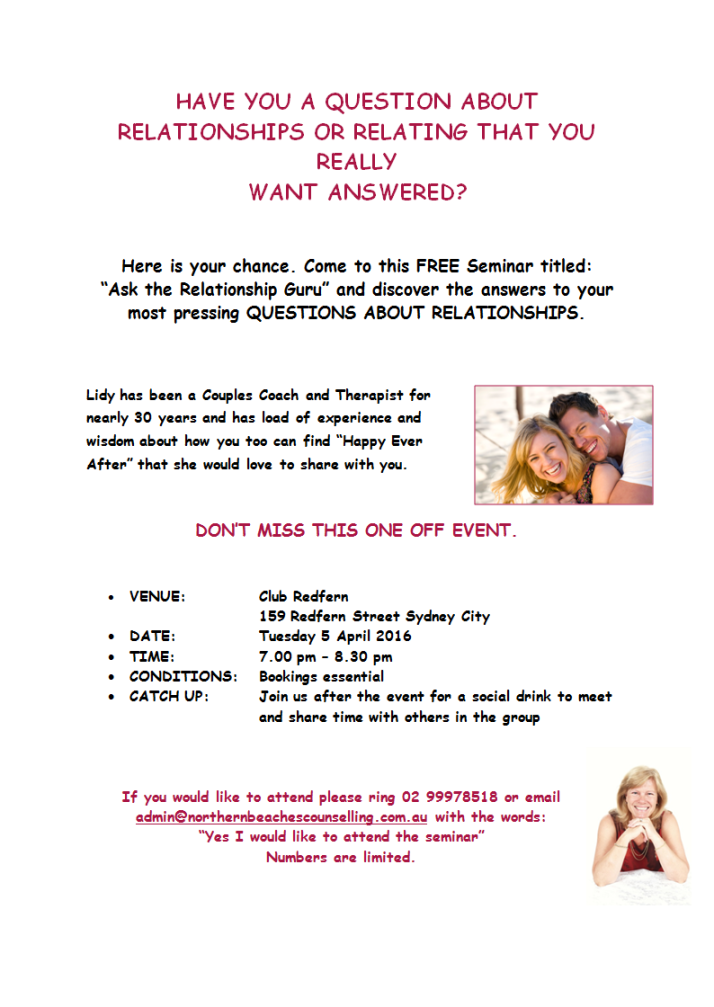 Have You a Question about Relationships or Relating That You Really Want Answered?